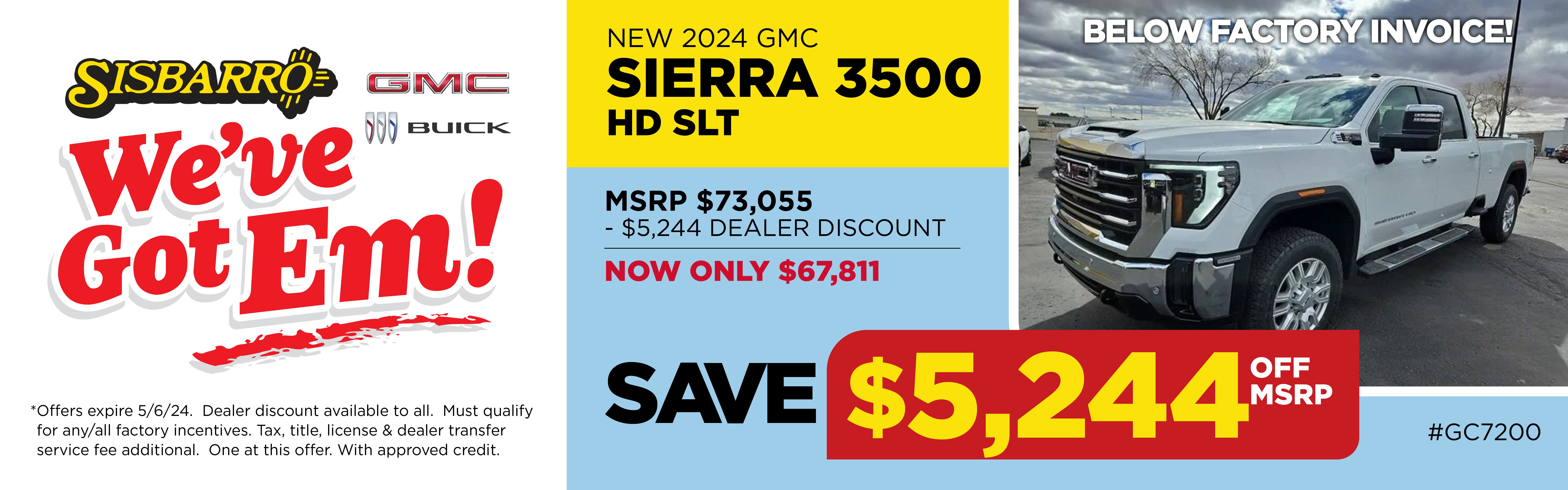 New 2024 GMC Sierra 3500 HD SLT